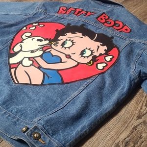 Vintage 90s American Toons Betty Boop Denim Jacket Large 90s Streetwear